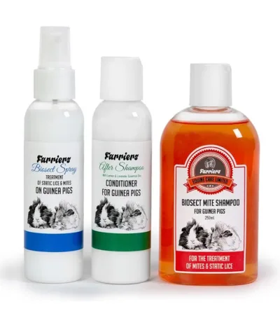 Farriers Biosect Mite Shampoo, Spray & Conditioner For Guinea Pigs (Triple Pack)