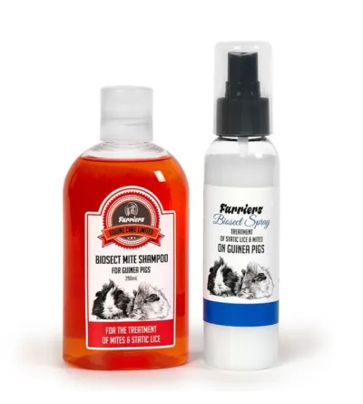 Farriers Biosect Mite Shampoo & Spray for Guinea Pigs (Combo Pack)
