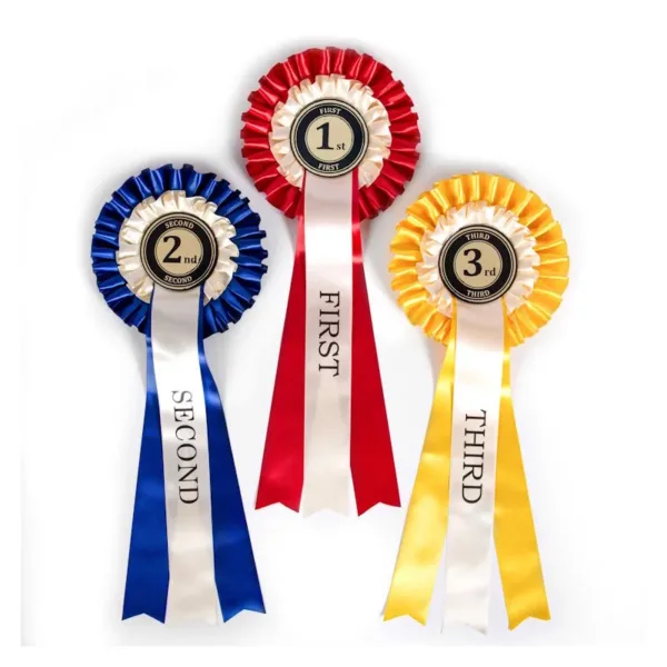 1st - 3rd Place Rosettes (Set of 3)