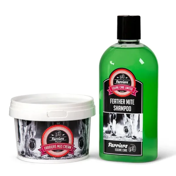 Farriers M&S Cream & Feather Mite Shampoo (Combo Pack)