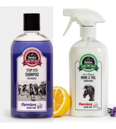 Stop Itch Shampoo & Mane & Tail Conditioner Spray (Combo Pack)
